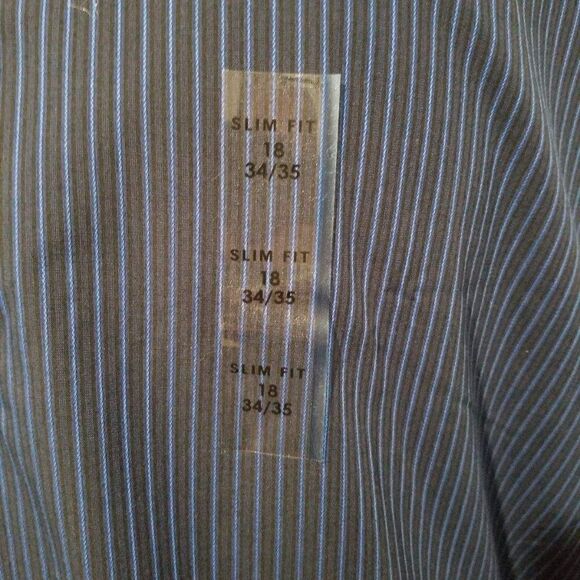 NWT VanHeusen slim fit, long sleeve button size 18 - Picture 10 of 10